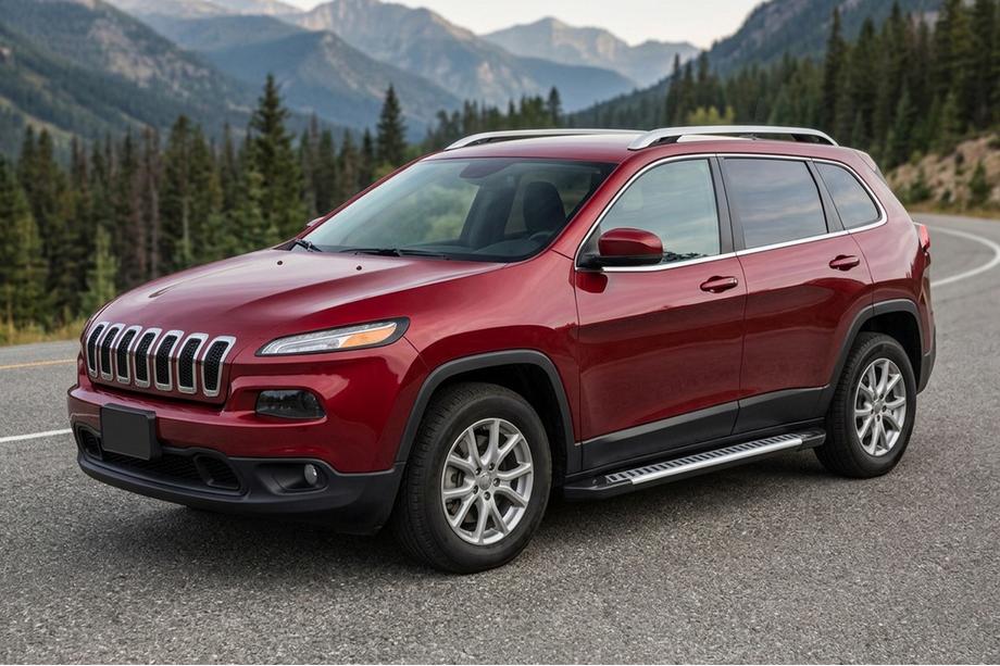 Jeep Cherokee KL 2013– Sidetrin Line (2 stk., aluminium) Image