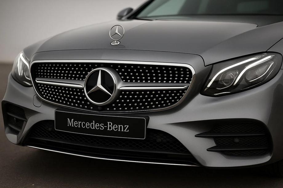 Mercedes E-klasse W213 2016–2023 Frontgrill Diamond Silver (til Avantgarde/AMG-Line/E43 AMG/E53 AMG 2016-2020) Med kameraholder Image