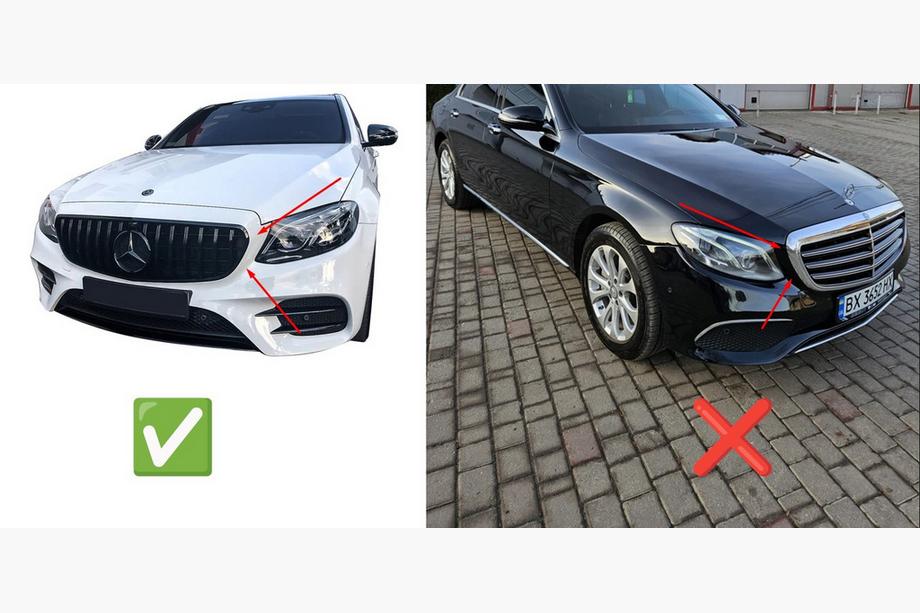 Mercedes E-klasse W213 2016–2023 Frontgrill Diamond Silver (til Avantgarde/AMG-Line/E43 AMG/E53 AMG 2016-2020) Foto 5