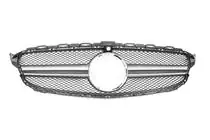 Mercedes C-klasse W205 2014–2021 AMG Silver frontgrill (til Avantgarde/AMG-Line/C43 AMG) foto 2