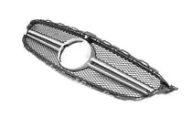 Mercedes C-klasse W205 2014–2021 AMG Silver frontgrill (til Avantgarde/AMG-Line/C43 AMG) foto 6