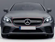 Mercedes C-klasse W205 2014–2021 AMG Silver frontgrill (til Avantgarde/AMG-Line/C43 AMG) foto 1