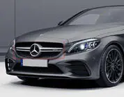 Mercedes C-klasse W205 2014–2021 AMG Silver frontgrill (til Avantgarde/AMG-Line/C43 AMG) foto 3