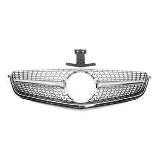 Frontgrill Diamond Silver (til C63) Mercedes C-class W204 2007–2015 foto 1