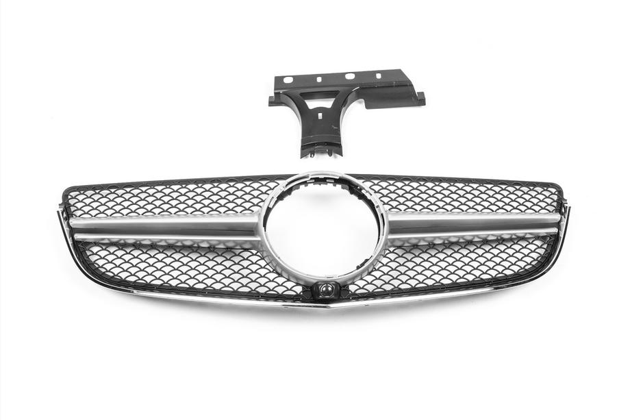 Mercedes E-class Coupé C207 2010–2017 Frontgrill (2014-2016, AMG Silver) Foto 2