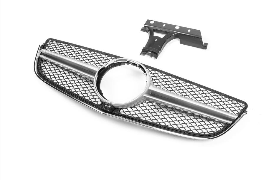 Mercedes E-class Coupé C207 2010–2017 Frontgrill (2014-2016, AMG Silver) Foto 3