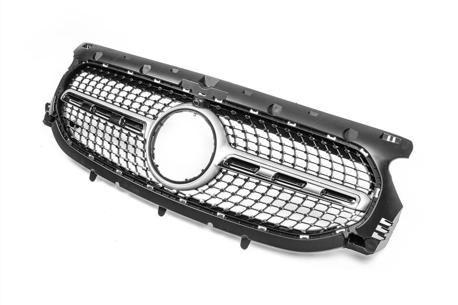 Mercedes GLA H247 2020– Frontgrill Diamond Silver Med kameraholder Foto 4