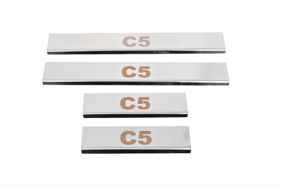 Citroen C-5 2008–2017 Carmos V1 dørtrinslister (4 stk., rustfrit stål) Image