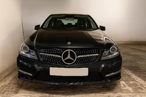 Mercedes C-class W204 2007–2015 Frontgrill Diamond Silver foto 3