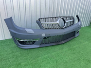 Mercedes C-class W204 2007–2015 Frontgrill Diamond Silver foto 7