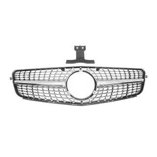 Frontgrill Diamond Silver Mercedes C-class W204 2007–2015 foto 2
