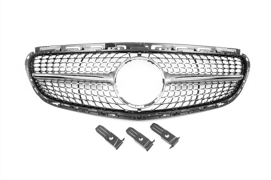 Mercedes E-class W212 2009–2016 Frontgrill Diamond Silver (til Avantgarde og AMG-Line, 2013-2016) Foto 2