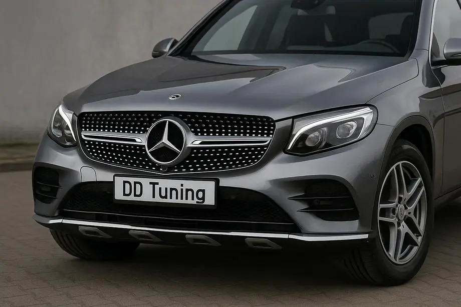 Mercedes GLC X253 2015–2022 Frontgrill Diamond Silver (2015-2019) Uden kamerahul Image