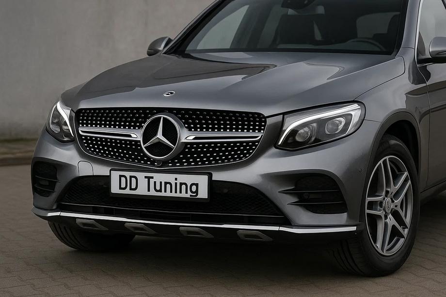 Mercedes GLC Coupé C253 2016–2023 Frontgrill Diamond Silver (2015-2019) Med kameraholder Image