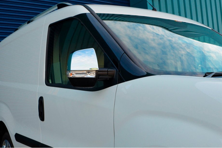 Fiat Doblo II 2010–2022 Spejlkapper i rustfrit stål (2 stk.) Foto 6