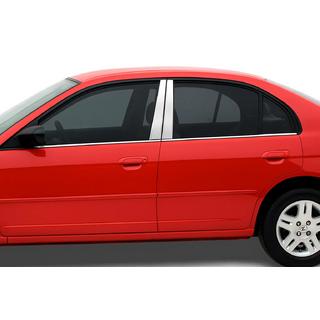 Stolpedæksler i rustfrit stål (sæt 4 stk.) Honda Civic Sedan VII 2001–2006 foto 1