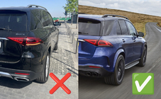Mercedes GLE W167 2018– Bageste diffuser med udstødningsenderør GLE63 Silver (2018-2026) foto 4