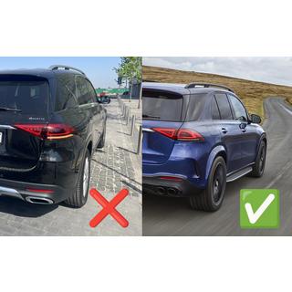 Bageste diffuser med udstødningsenderør GLE63 Silver (2018-2026) foto 4