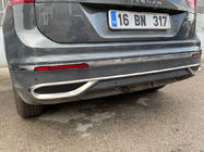 Volkswagen Tiguan 2016–2023 Pyntelister med udstødningsrørs-imitationsender 2020+ (3 stk., rustfrit stål) Carmos - Tyrkisk stål foto 4
