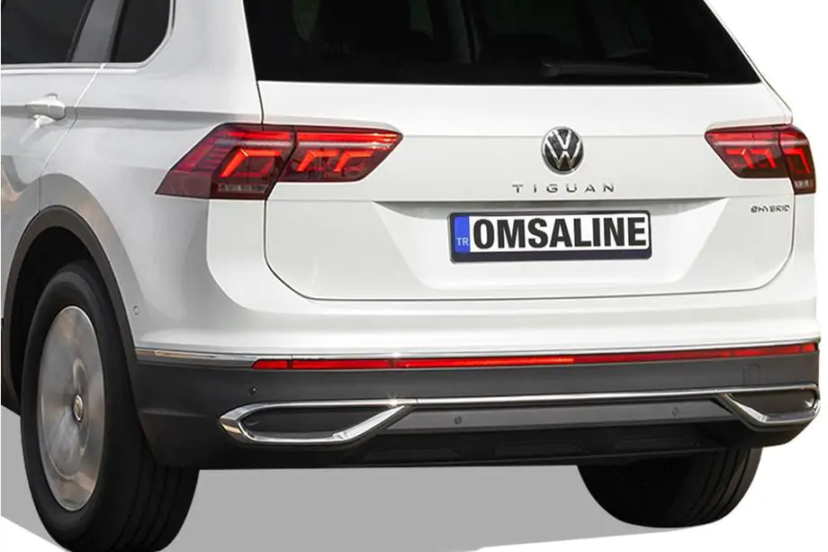 Volkswagen Tiguan 2016–2023 Pyntelister med udstødningsrørs-imitationsender 2020+ (3 stk., rustfrit stål) Image