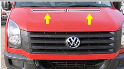 Volkswagen Crafter 2006–2016 Motorhjelmsliste (2 stk., rustfrit stål) foto 1