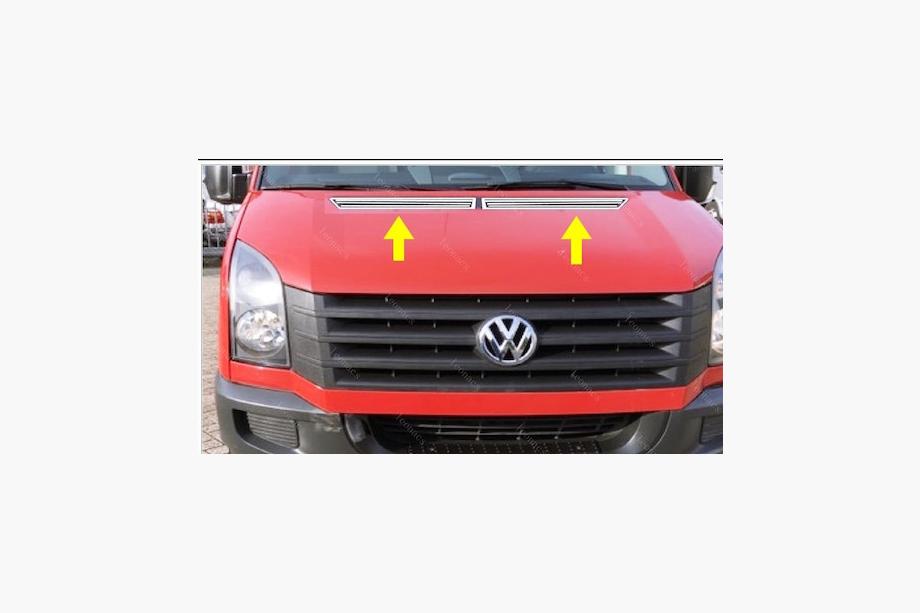 Volkswagen Crafter 2006–2016 Motorhjelmsliste (2 stk., rustfrit stål) Image