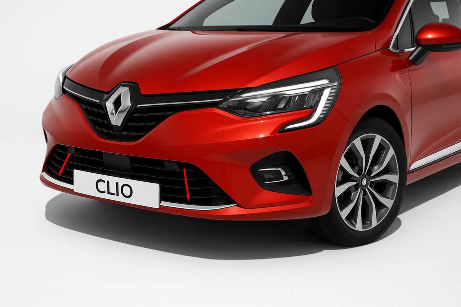 Renault Clio V 2019– Krom beskyttelsesliste til forreste kofanger (1 stk., rustfrit stål) Image