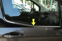 Ford Courier 2014–2023 Vindueslister (2 stk., rustfrit stål) foto 1