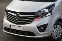 Opel Vivaro 2015–2019 Kølergrill-lister Carmos (rustfrit stål) foto 1