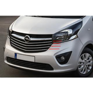 Kølergrill-lister Carmos (rustfrit stål) Opel Vivaro 2015–2019 foto 1