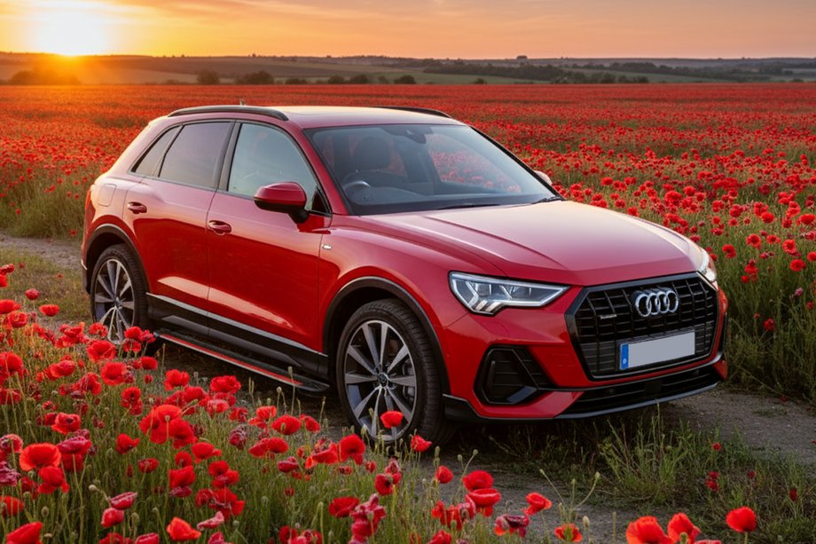 Audi Q3 2019–2025 Sidetrin Maya Red (2 stk., aluminium) Image