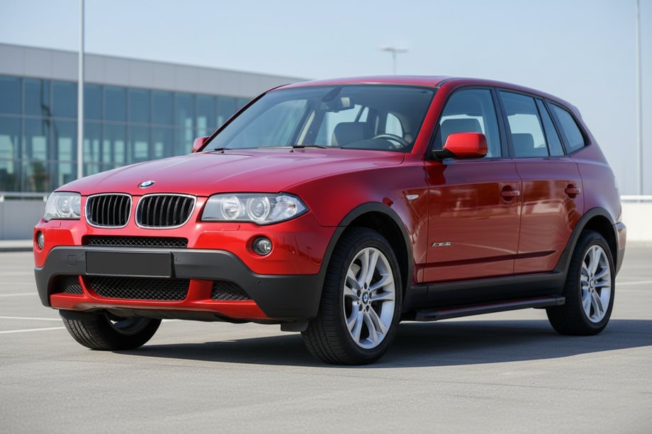 BMW X3 E83 2003–2010 Sidetrin Maya Red (2 stk., aluminium) Image
