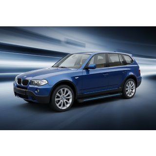 Maya Blue sidetrin (2 stk., aluminium) BMW X3 E83 2003–2010 foto 1