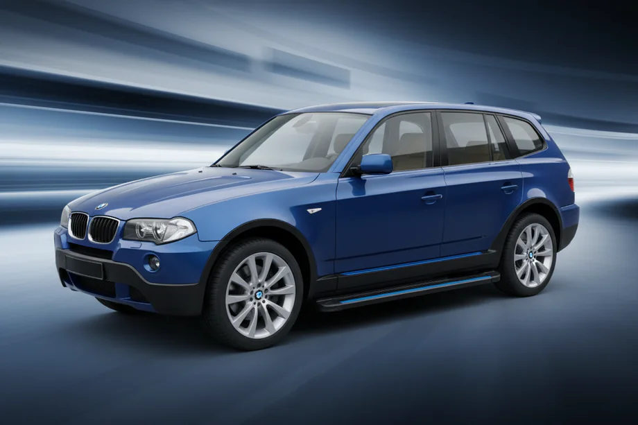 BMW X3 E83 2003–2010 Maya Blue sidetrin (2 stk., aluminium) Image