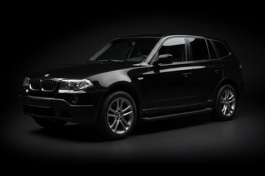 BMW X3 E83 2003–2010 Allmond Black sidetrin (2 stk., aluminium) Image