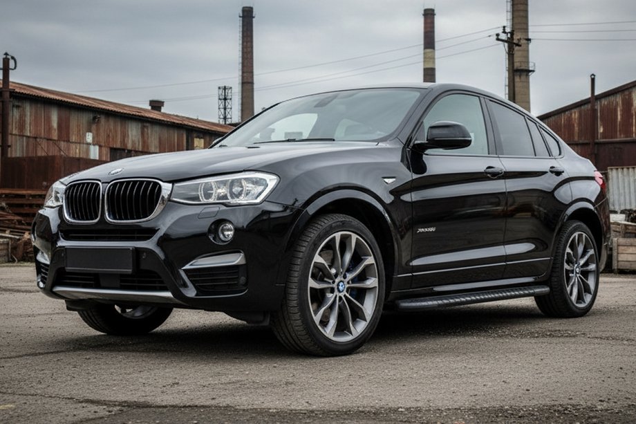BMW X4 F26 2014–2018 Sidetrin Bosphore Black (2 stk., aluminium) Image