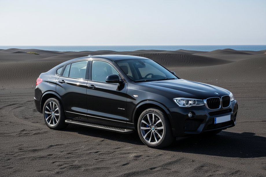 BMW X4 F26 2014–2018 Allmond Black sidetrin (2 stk., aluminium) Image