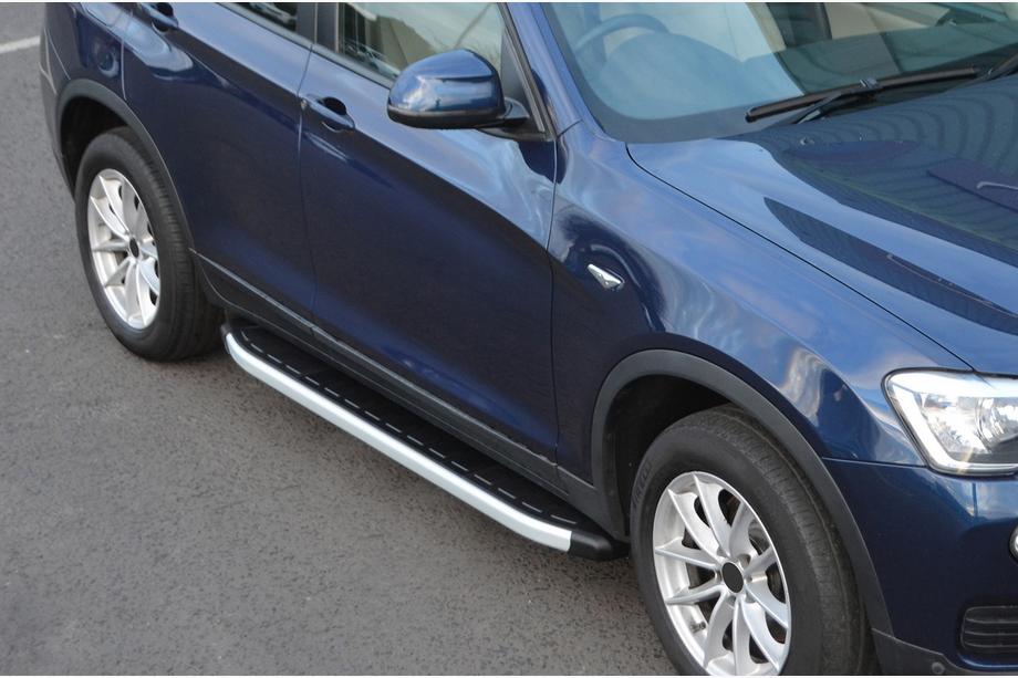 BMW X4 F26 2014–2018 Sidetrin Fullmond (2 stk., aluminium) Image