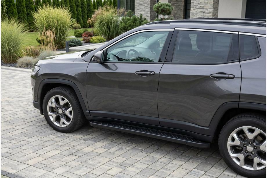 Jeep Compass 2016– Allmond Black sidetrin (2 stk., aluminium) Image