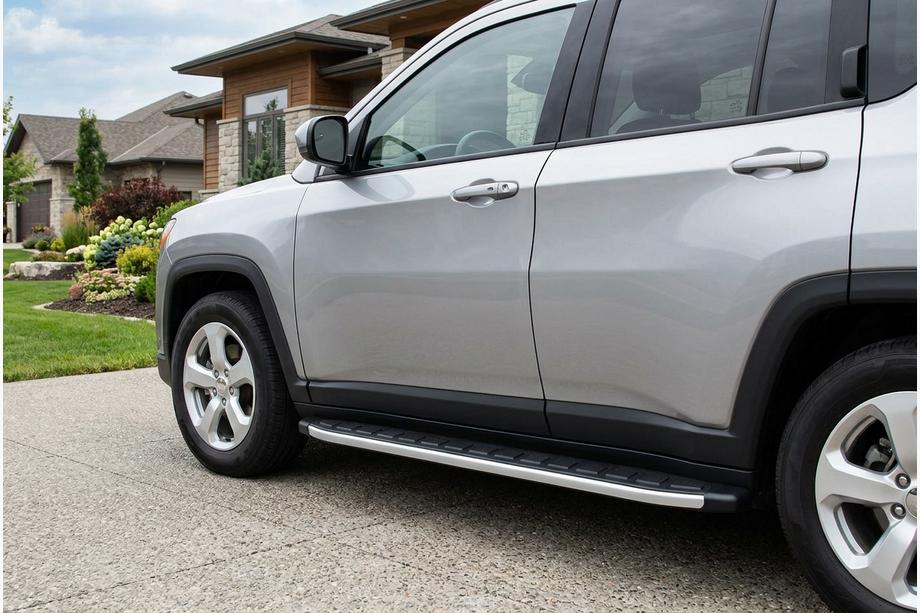 Jeep Compass 2016– Sidetrin Fullmond (2 stk., aluminium) Image