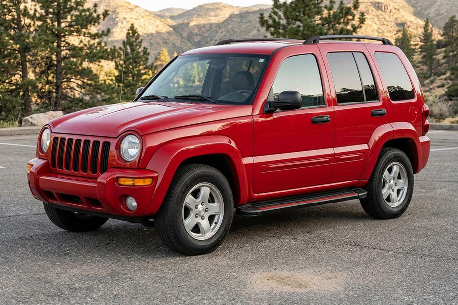 Jeep Cherokee/Liberty 2002–2007 Sidetrin Maya Red (2 stk., aluminium) Foto 1