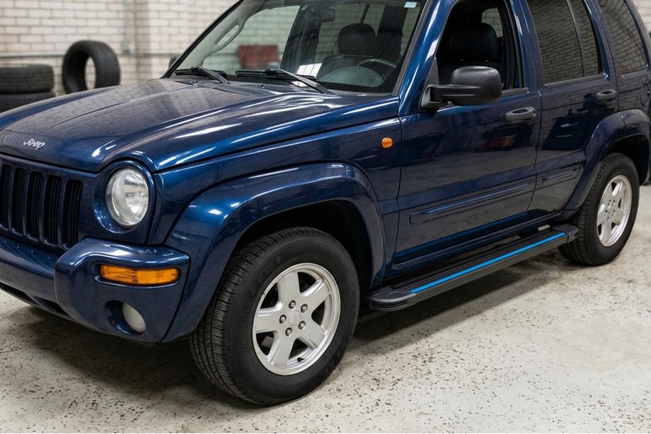 Jeep Cherokee/Liberty 2002–2007 Maya Blue sidetrin (2 stk., aluminium) Image