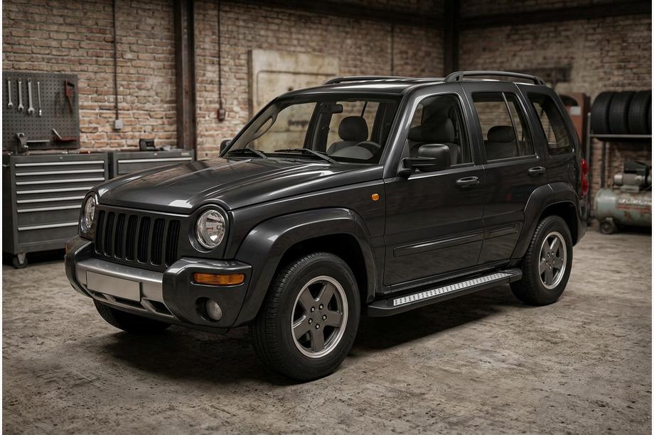 Jeep Cherokee/Liberty 2002–2007 Sidetrin Vision New Black (2 stk., aluminium) Foto 1