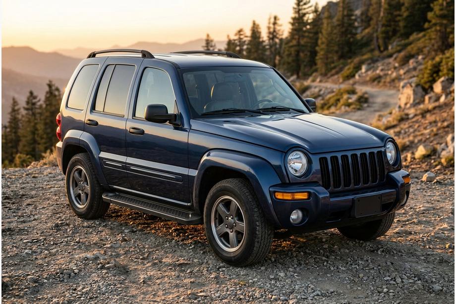 Jeep Cherokee/Liberty 2002–2007 Allmond Black sidetrin (2 stk., aluminium) Image