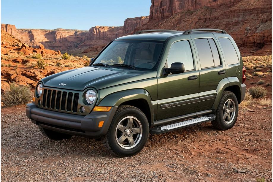 Jeep Cherokee/Liberty 2002–2007 Sidetrin Allmond Grey (2 stk., aluminium) Image
