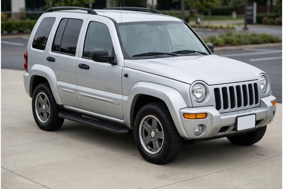 Jeep Cherokee/Liberty 2002–2007 Sidetrin Tayga Black (2 stk., aluminium) Image