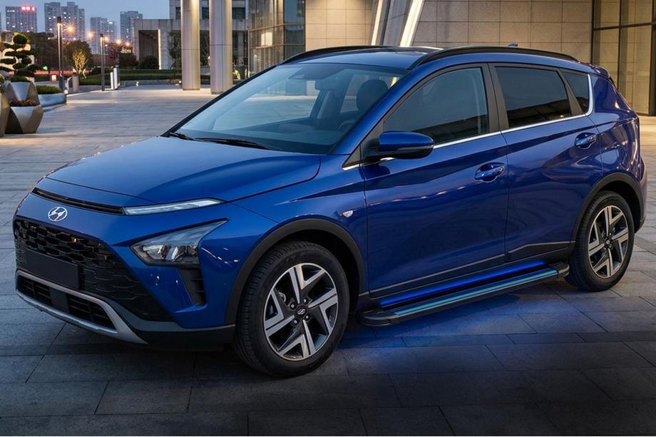 Hyundai Bayon 2021– Maya Blue sidetrin (2 stk., aluminium) Image