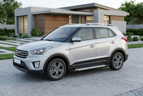Hyundai Creta 2014–2020 Sidetrin Allmond Grey (2 stk., aluminium) foto 1