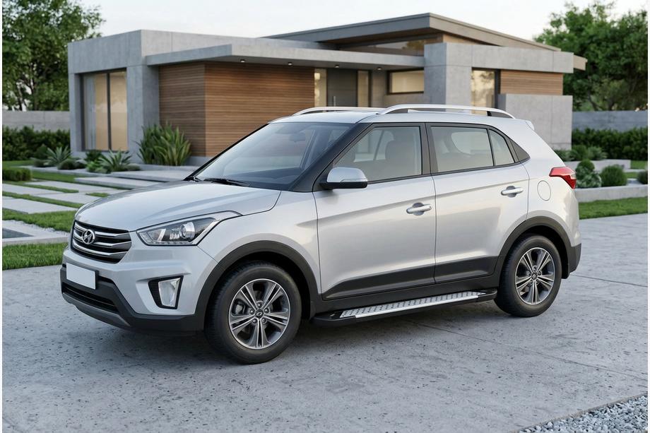 Hyundai Creta 2014–2020 Sidetrin Allmond Grey (2 stk., aluminium) Image