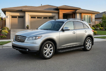 Infiniti FX 2003–2008 Allmond Black sidetrin (2 stk., aluminium) foto 1